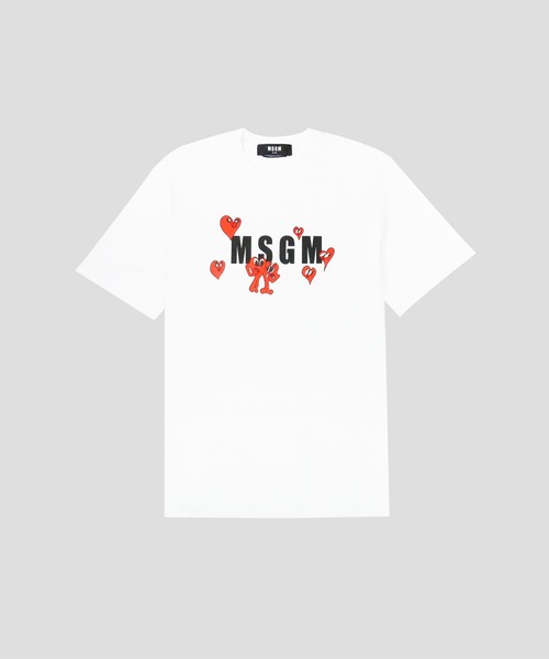セール Funny Heartロゴtシャツ Tシャツ カットソー Msgm エムエスジーエム のファッション通販 Zozotown