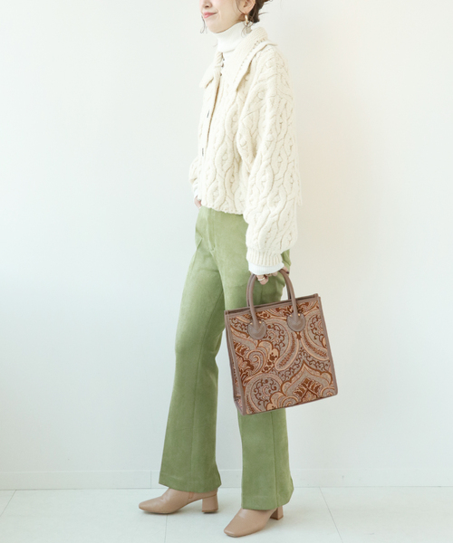 Simplicite（サンプリシテ）の「ジャガードトート◆（トートバッグ・レディース・ベージュ/グレー/ブルー系その他・FREE）」の4枚目の写真