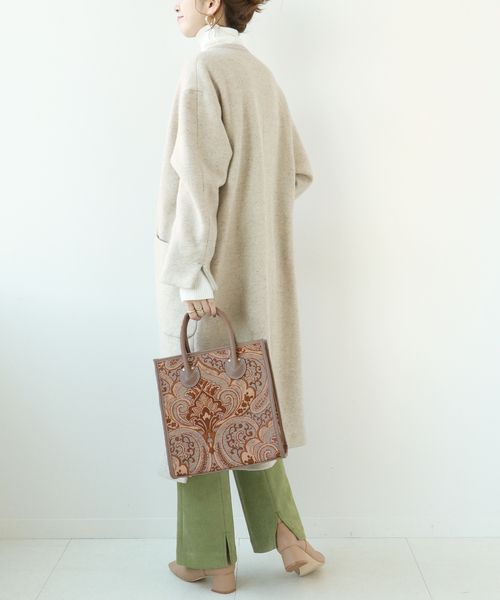 Simplicite（サンプリシテ）の「ジャガードトート◆（トートバッグ・レディース・ベージュ/グレー/ブルー系その他・FREE）」の6枚目の写真