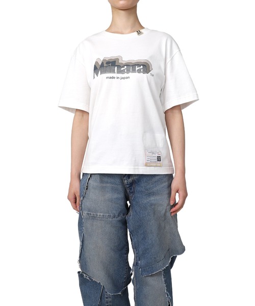 Maison MIHARA YASUHIRO(メゾンミハラヤスヒロ)の「MIHARA Printed Tee(Tシャツ/カットソー・レディース・ホワイト/ブラック/イエロー/ブルー・38/36/40)」の1枚目の写真