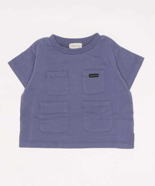 quoti use fith(クゥオティ ユース フィス)の「ベーシック天竺 4ポケット 半袖Tシャツ(Tシャツ/カットソー・キッズ・ブラック/パープル/ホワイト・80/100/110/120/90/130)」の5枚目の写真