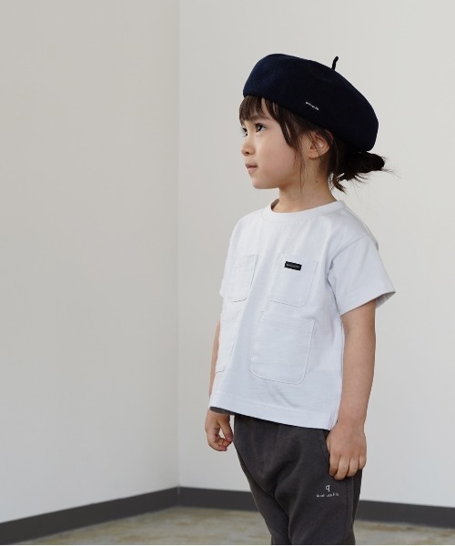 quoti use fith(クゥオティ ユース フィス)の「ベーシック天竺 4ポケット 半袖Tシャツ(Tシャツ/カットソー・キッズ・ブラック/パープル/ホワイト・80/100/110/120/90/130)」の9枚目の写真
