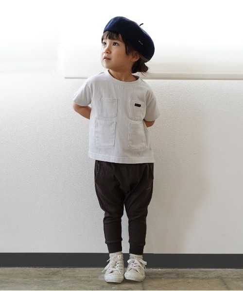 quoti use fith(クゥオティ ユース フィス)の「ベーシック天竺 4ポケット 半袖Tシャツ(Tシャツ/カットソー・キッズ・ブラック/パープル/ホワイト・80/100/110/120/90/130)」の10枚目の写真