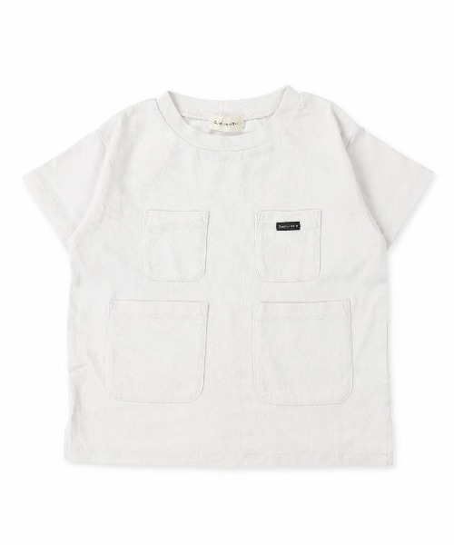 quoti use fith(クゥオティ ユース フィス)の「ベーシック天竺 4ポケット 半袖Tシャツ(Tシャツ/カットソー・キッズ・ブラック/パープル/ホワイト・80/100/110/120/90/130)」の14枚目の写真