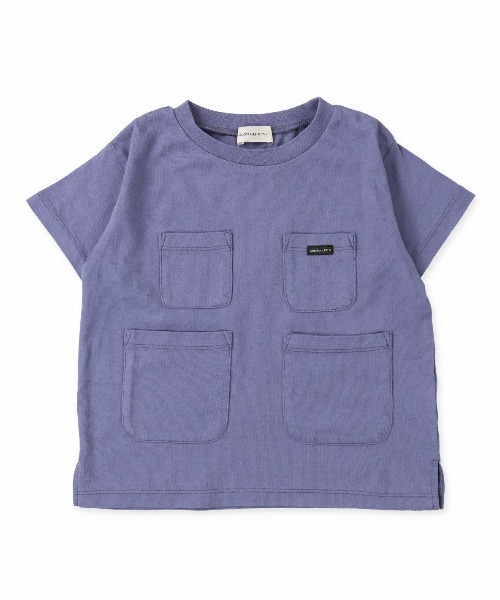quoti use fith(クゥオティ ユース フィス)の「ベーシック天竺 4ポケット 半袖Tシャツ(Tシャツ/カットソー・キッズ・ブラック/パープル/ホワイト・80/100/110/120/90/130)」の16枚目の写真
