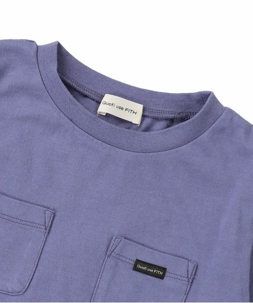 quoti use fith(クゥオティ ユース フィス)の「ベーシック天竺 4ポケット 半袖Tシャツ(Tシャツ/カットソー・キッズ・ブラック/パープル/ホワイト・80/100/110/120/90/130)」の18枚目の写真