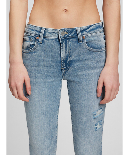 GAP(ギャップ)の「ウォッシュウェル ミッドライズ ユニバーサルレギング(デニムパンツ・レディース・ライトインディゴブルー・23/24/25/26/27/28/29/30)」の5枚目の写真