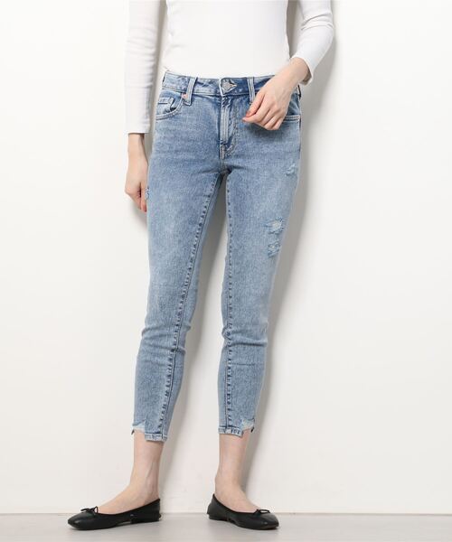 GAP(ギャップ)の「ウォッシュウェル ミッドライズ ユニバーサルレギング(デニムパンツ・レディース・ライトインディゴブルー・23/24/25/26/27/28/29/30)」の6枚目の写真