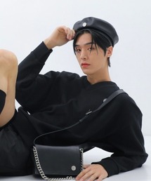 BASIC COTTON | 【BASIC COTTON/ベーシックコットン】22SS LEATHER BERET/レザーベレー ロゴベレー(ハンチング/ベレー帽)