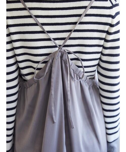 AMERICAN HOLIC（アメリカンホリック）の「Vネックサテンキャミワンピース（ワンピース・レディース・モカ/ブルー・M/L）」の20枚目の写真