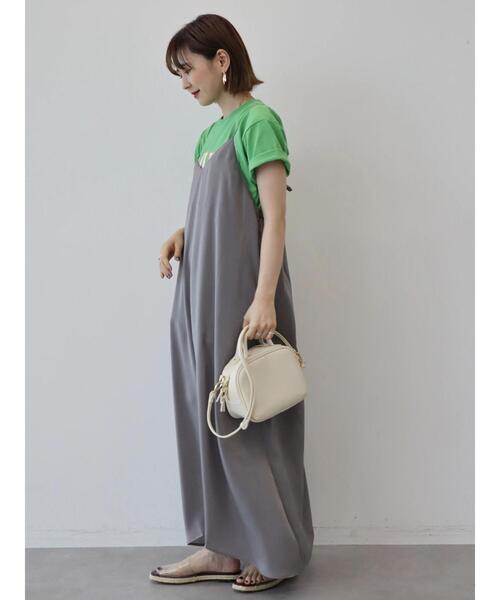 AMERICAN HOLIC（アメリカンホリック）の「Vネックサテンキャミワンピース（ワンピース・レディース・モカ/ブルー・M/L）」の13枚目の写真