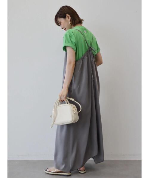 AMERICAN HOLIC（アメリカンホリック）の「Vネックサテンキャミワンピース（ワンピース・レディース・モカ/ブルー・M/L）」の12枚目の写真