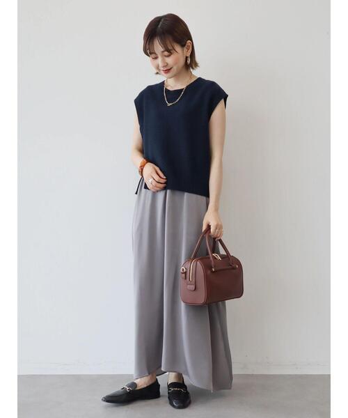 AMERICAN HOLIC（アメリカンホリック）の「Vネックサテンキャミワンピース（ワンピース・レディース・モカ/ブルー・M/L）」の10枚目の写真