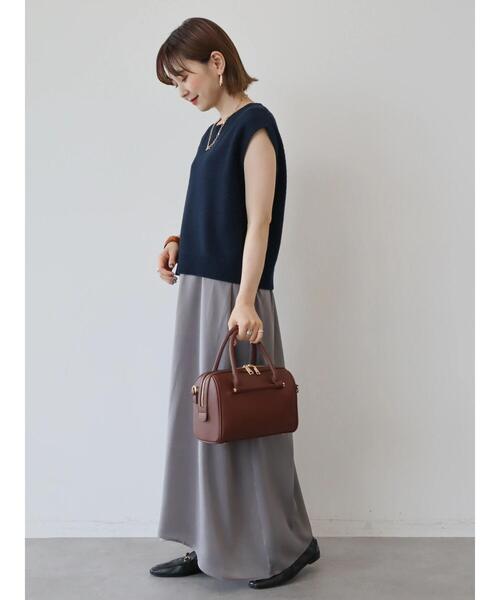 AMERICAN HOLIC（アメリカンホリック）の「Vネックサテンキャミワンピース（ワンピース・レディース・モカ/ブルー・M/L）」の8枚目の写真