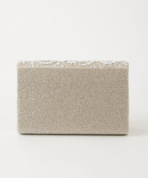 green label relaxing（グリーンレーベルリラクシング）の「ビーズ クラッチバッグ（クラッチバッグ・レディース・シルバー/ブラック・FREE）」の5枚目の写真