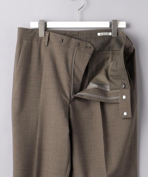 AURALEE（オーラリー）の「＜AURALEE（オーラリー）＞ トロピカル 1プリーツ パンツ■■■（スラックス・メンズ・ブラウン・3/4/5）」の3枚目の写真