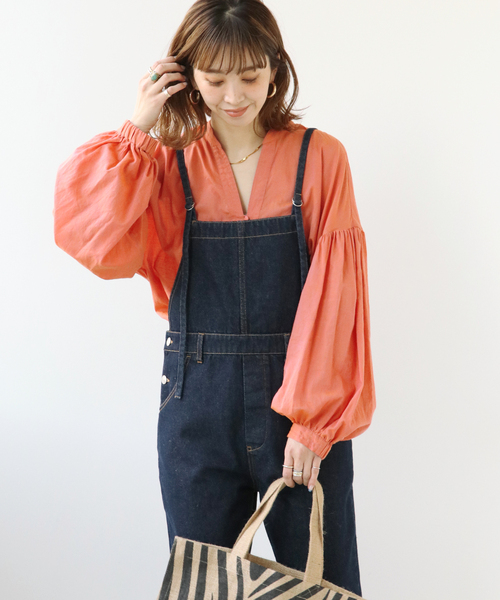 Simplicite（サンプリシテ）の「フロントボタンシャンブレーブラウス（シャツ/ブラウス・レディース・ホワイト/ブラック/ピンク/グリーン・FREE）」の5枚目の写真