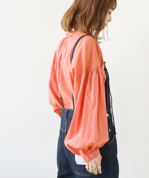 Simplicite（サンプリシテ）の「フロントボタンシャンブレーブラウス（シャツ/ブラウス・レディース・ホワイト/ブラック/ピンク/グリーン・FREE）」の8枚目の写真