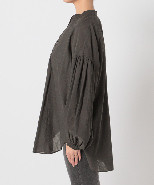 Simplicite（サンプリシテ）の「フロントボタンシャンブレーブラウス（シャツ/ブラウス・レディース・ホワイト/ブラック/ピンク/グリーン・FREE）」の10枚目の写真