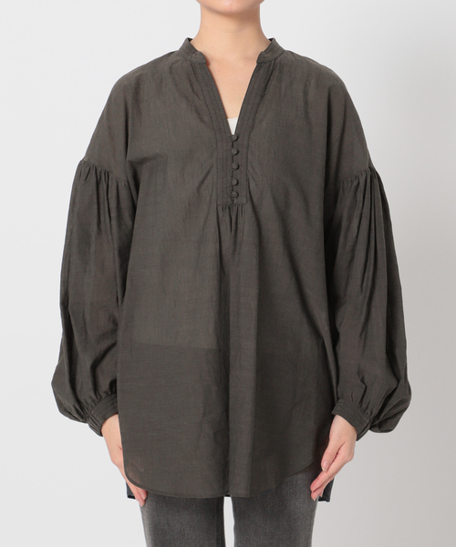 Simplicite（サンプリシテ）の「フロントボタンシャンブレーブラウス（シャツ/ブラウス・レディース・ホワイト/ブラック/ピンク/グリーン・FREE）」の18枚目の写真