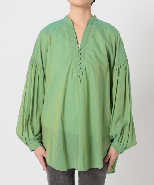 Simplicite（サンプリシテ）の「フロントボタンシャンブレーブラウス（シャツ/ブラウス・レディース・ホワイト/ブラック/ピンク/グリーン・FREE）」の22枚目の写真