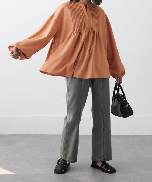 Chillfar(チルファー)の「ピンタックプルオーバー(シャツ/ブラウス・レディース・ブラック/ベージュ/アイボリー/ミント・MEDIUM/LARGE)」の12枚目の写真