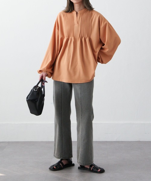 Chillfar(チルファー)の「ピンタックプルオーバー(シャツ/ブラウス・レディース・ブラック/ベージュ/アイボリー/ミント・MEDIUM/LARGE)」の20枚目の写真