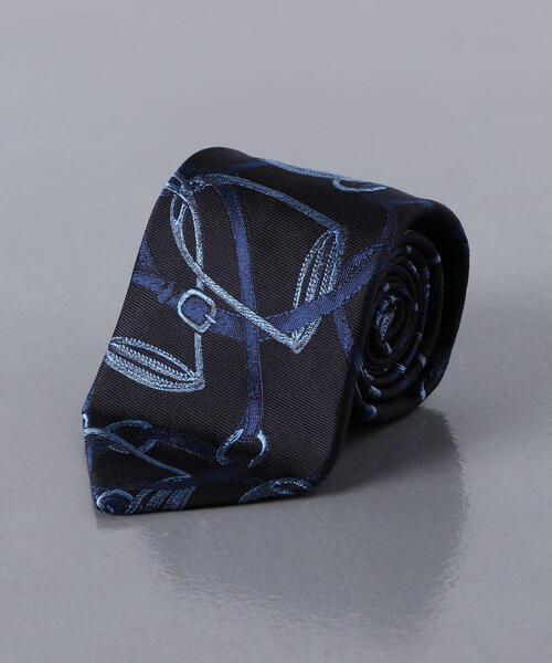 STEPHEN WALTERS（スティーブンウォルターズ）の「＜Stephen Walters（スティーブン ウォルターズ）＞ チェーン ジャカード タイ（ネクタイ・メンズ・ダークグリーン/ダークブラウン/ネイビー/ワインレッド・FREE）」の3枚目の写真