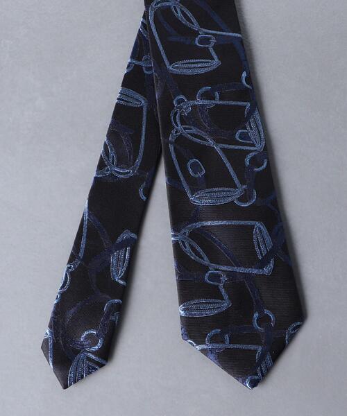 STEPHEN WALTERS（スティーブンウォルターズ）の「＜Stephen Walters（スティーブン ウォルターズ）＞ チェーン ジャカード タイ（ネクタイ・メンズ・ダークグリーン/ダークブラウン/ネイビー/ワインレッド・FREE）」の5枚目の写真