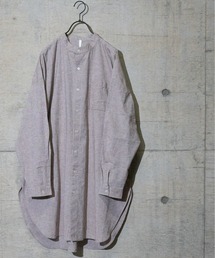 JOHN'S CLOSET | 【i】綿麻ストレッチバンドカラーロングシャツ(シャツ/ブラウス)