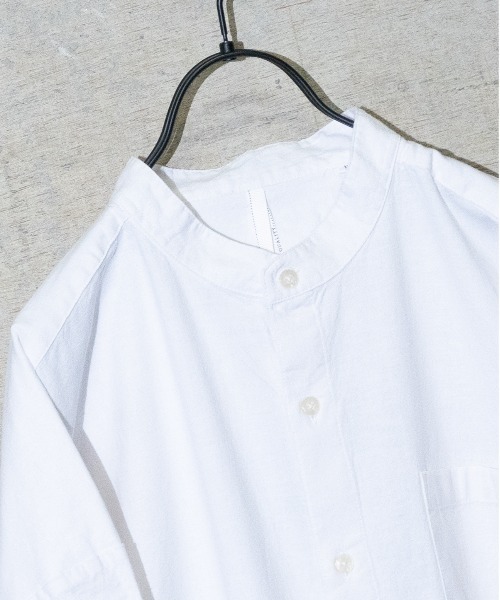 JOHN'S CLOSET（ジョンズクローゼット）の「【i】綿麻ストレッチバンドカラーロングシャツ（シャツ/ブラウス・メンズ・ブラック/カーキ/ネイビー/モカ/ホワイト・LARGE/MEDIUM）」の6枚目の写真