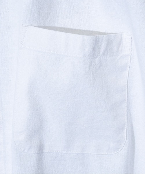 JOHN'S CLOSET（ジョンズクローゼット）の「【i】綿麻ストレッチバンドカラーロングシャツ（シャツ/ブラウス・メンズ・ブラック/カーキ/ネイビー/モカ/ホワイト・LARGE/MEDIUM）」の7枚目の写真