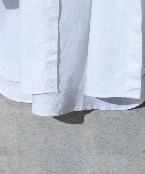 JOHN'S CLOSET（ジョンズクローゼット）の「【i】綿麻ストレッチバンドカラーロングシャツ（シャツ/ブラウス・メンズ・ブラック/カーキ/ネイビー/モカ/ホワイト・LARGE/MEDIUM）」の8枚目の写真