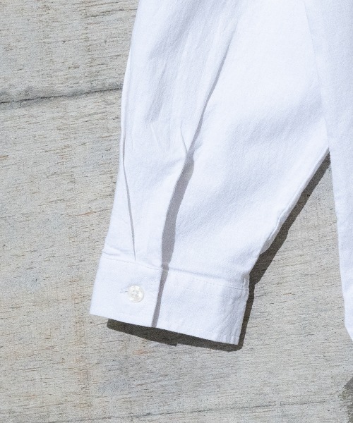 JOHN'S CLOSET（ジョンズクローゼット）の「【i】綿麻ストレッチバンドカラーロングシャツ（シャツ/ブラウス・メンズ・ブラック/カーキ/ネイビー/モカ/ホワイト・LARGE/MEDIUM）」の10枚目の写真