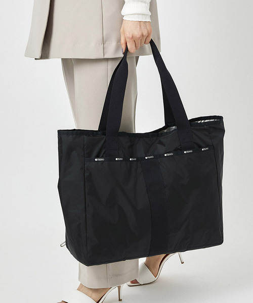 【レスポートサック】大容量 軽量 エッセンシャル トートバッグ ジム 黒ブラック レスポートサック LeSportsac GYM TOTE BAG （ブラックC） -waja