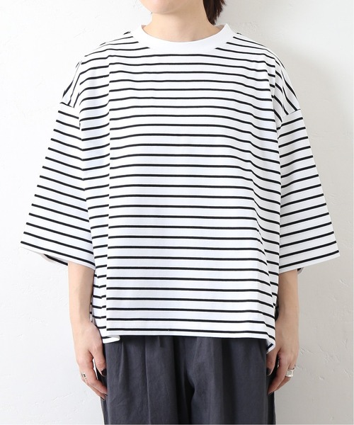 JOURNAL STANDARD LUXE(ジャーナルスタンダード ラックス)の「ボーダー Big-プルオーバー(Tシャツ/カットソー・レディース・ブラック/カーキ/ネイビー/レッド・FREE)」の21枚目の写真