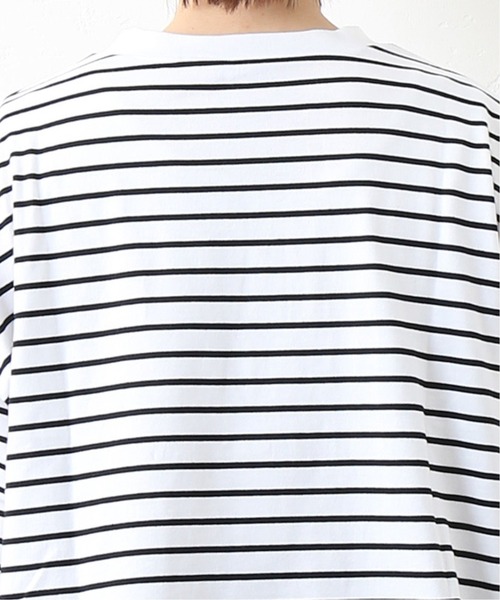 JOURNAL STANDARD LUXE(ジャーナルスタンダード ラックス)の「ボーダー Big-プルオーバー(Tシャツ/カットソー・レディース・ブラック/カーキ/ネイビー/レッド・FREE)」の9枚目の写真