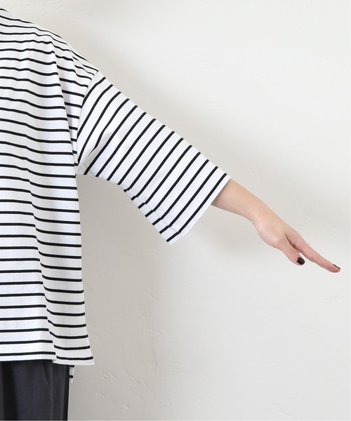 JOURNAL STANDARD LUXE(ジャーナルスタンダード ラックス)の「ボーダー Big-プルオーバー(Tシャツ/カットソー・レディース・ブラック/カーキ/ネイビー/レッド・FREE)」の5枚目の写真