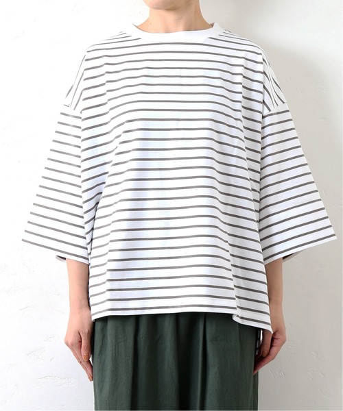 JOURNAL STANDARD LUXE(ジャーナルスタンダード ラックス)の「ボーダー Big-プルオーバー(Tシャツ/カットソー・レディース・ブラック/カーキ/ネイビー/レッド・FREE)」の14枚目の写真