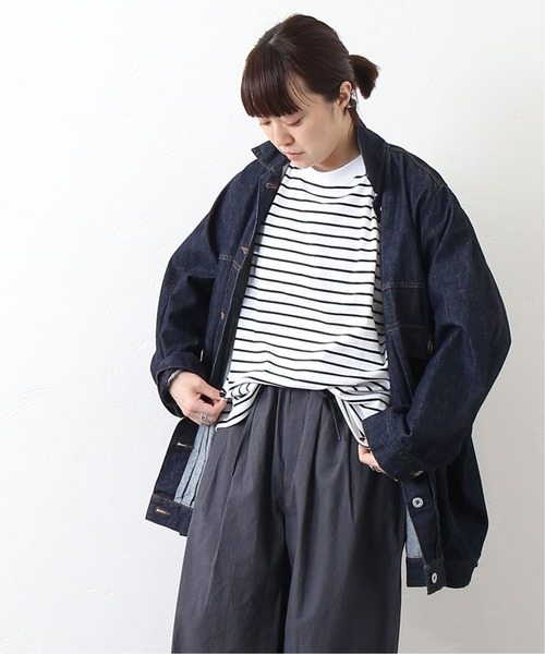 JOURNAL STANDARD LUXE(ジャーナルスタンダード ラックス)の「ボーダー Big-プルオーバー(Tシャツ/カットソー・レディース・ブラック/カーキ/ネイビー/レッド・FREE)」の15枚目の写真