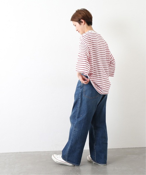 JOURNAL STANDARD LUXE(ジャーナルスタンダード ラックス)の「ボーダー Big-プルオーバー(Tシャツ/カットソー・レディース・ブラック/カーキ/ネイビー/レッド・FREE)」の8枚目の写真