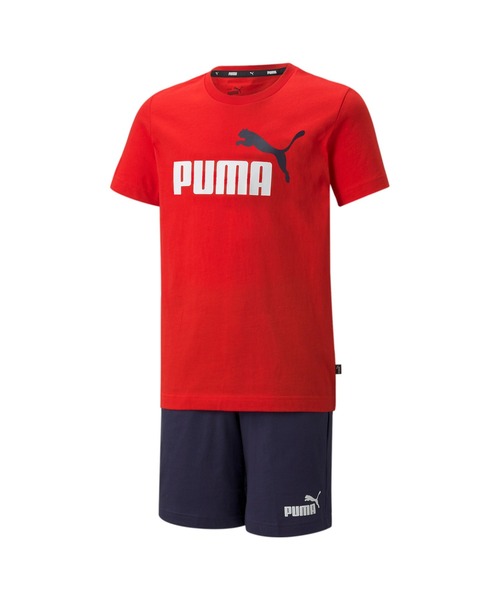 PUMA(プーマ)の「PUMA プーマ キッズ ボーイズ 半袖 Tシャツ アンド ショーツ セット 120-160cm(ジャージ・キッズ・ホワイト×ブラック/レッド・130/140/150/160/120)」の13枚目の写真