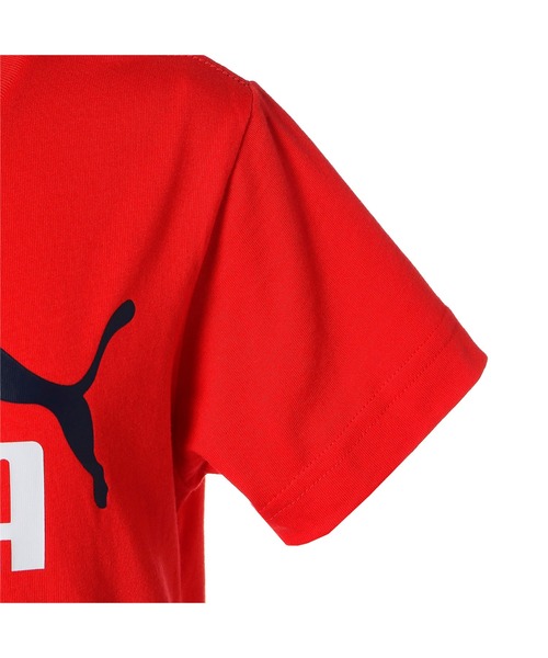 PUMA(プーマ)の「PUMA プーマ キッズ ボーイズ 半袖 Tシャツ アンド ショーツ セット 120-160cm(ジャージ・キッズ・ホワイト×ブラック/レッド・130/140/150/160/120)」の10枚目の写真