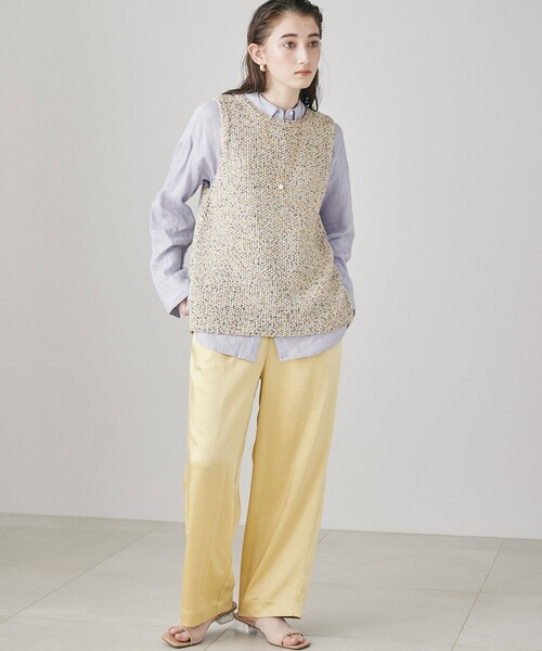 THE SHOP TK （ザ ショップ ティーケー ）の「◆かすりテープヤーンベスト（ベスト・レディース・ベージュ系その他6/ネイビー系3/ネイビー系5・12）」の20枚目の写真