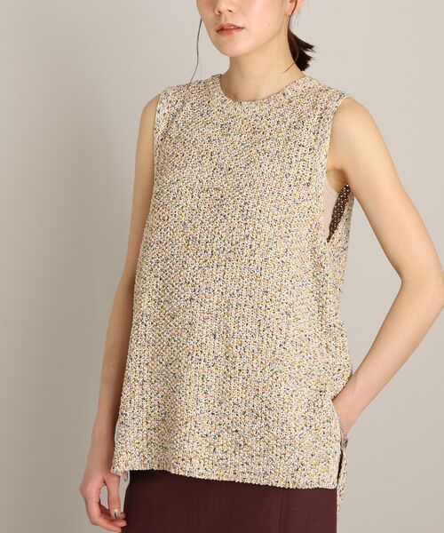 THE SHOP TK （ザ ショップ ティーケー ）の「◆かすりテープヤーンベスト（ベスト・レディース・ベージュ系その他6/ネイビー系3/ネイビー系5・12）」の7枚目の写真