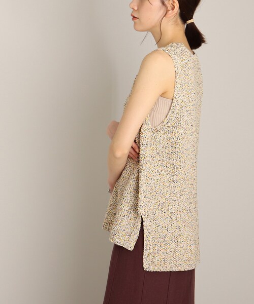 THE SHOP TK （ザ ショップ ティーケー ）の「◆かすりテープヤーンベスト（ベスト・レディース・ベージュ系その他6/ネイビー系3/ネイビー系5・12）」の5枚目の写真