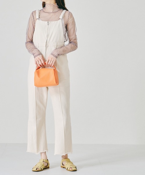 acro(アクロ)の「シアーチェックカットソー/AC1355(シャツ/ブラウス・レディース・ブラック/ブラウン/グレー・フリ-)」の11枚目の写真