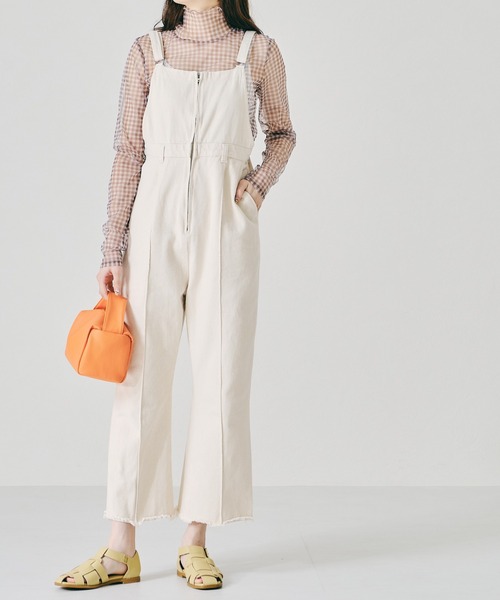 acro(アクロ)の「シアーチェックカットソー/AC1355(シャツ/ブラウス・レディース・ブラック/ブラウン/グレー・フリ-)」の5枚目の写真