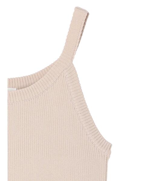 Green　Parks（グリーンパークス）の「アメスリニットタンク（タンクトップ・レディース・ブラック/ブルー/グリーン/グレイッシュベージュ・FREE）」の19枚目の写真