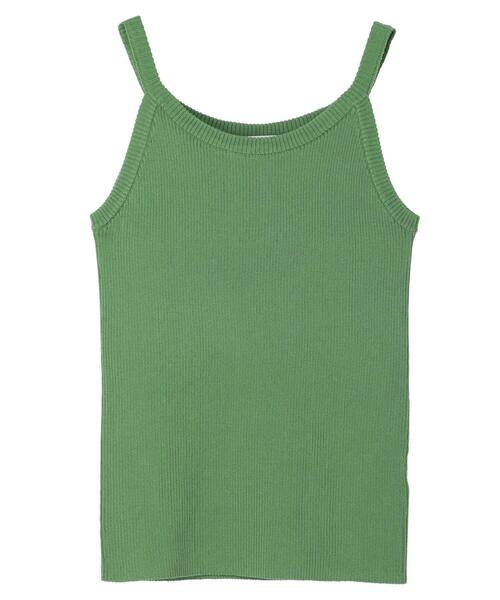 Green　Parks（グリーンパークス）の「アメスリニットタンク（タンクトップ・レディース・ブラック/ブルー/グリーン/グレイッシュベージュ・FREE）」の13枚目の写真